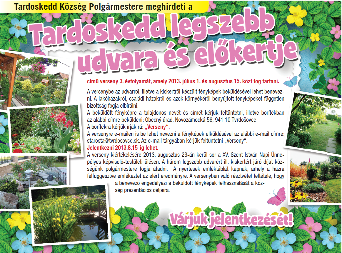 Tardoskedd legszebb udvara és előkertje Tardoskedd legszebb udvara és előkertje